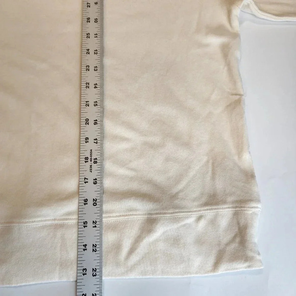 PHILOSOPHY Women's Lurex Stripe Knit Sweatshirt In Natural Sand Size L NWT - Picture 12 of 12